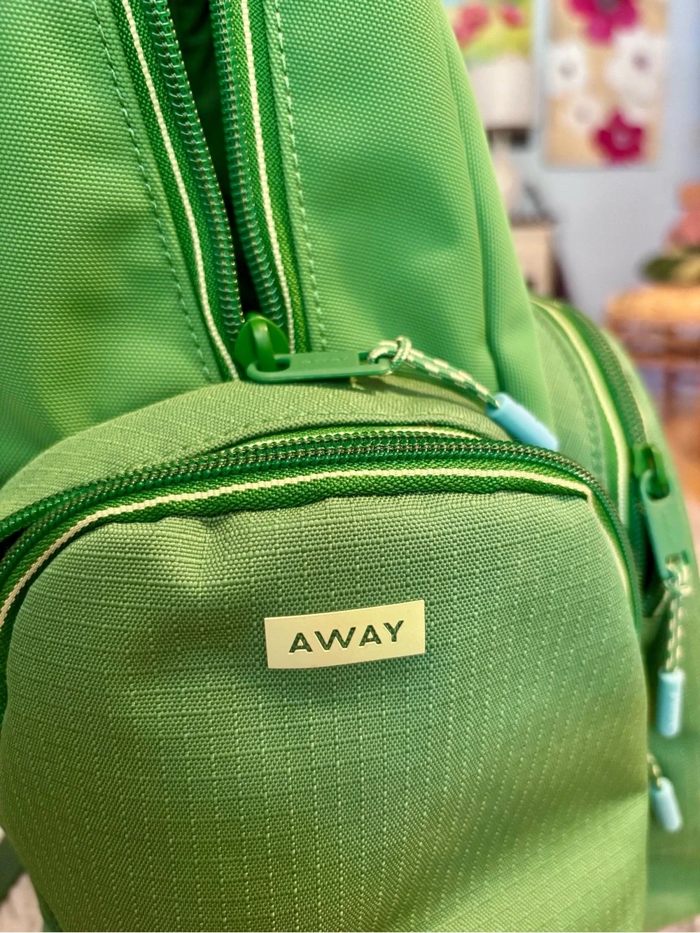 Away Men's Kelly Green Sports Backpack with Teal Accents🎾✅